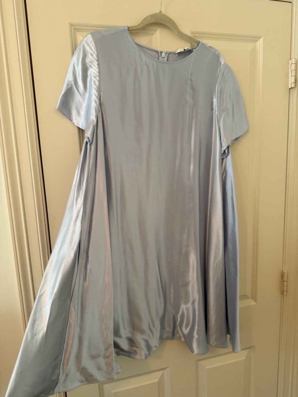 Banana Republic Pale Blue Satin Dress - Picture 2 of 4